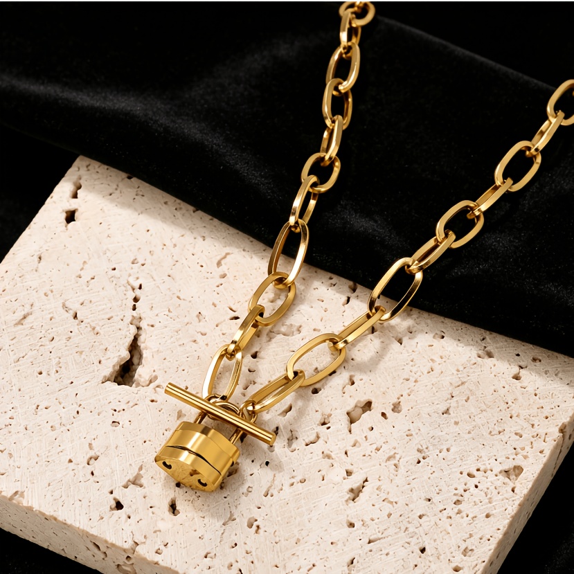 Men's Layered OT Pendant Necklace — Heavy-Duty Stainless Steel Chains